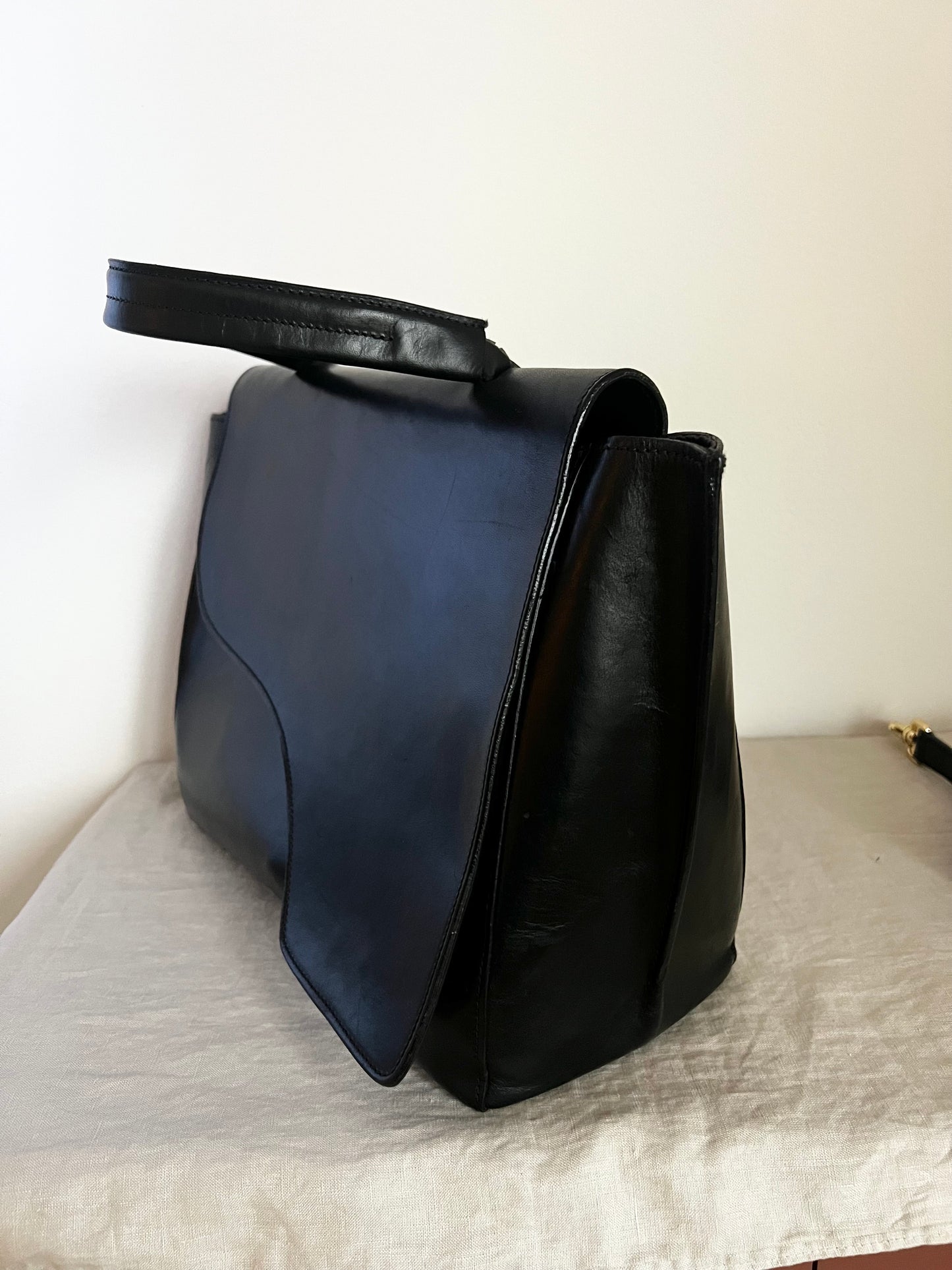 ATP Atelier Volterra Black Leather Large Handbag